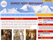 Tablet Screenshot of everestnepalrestaurant.com